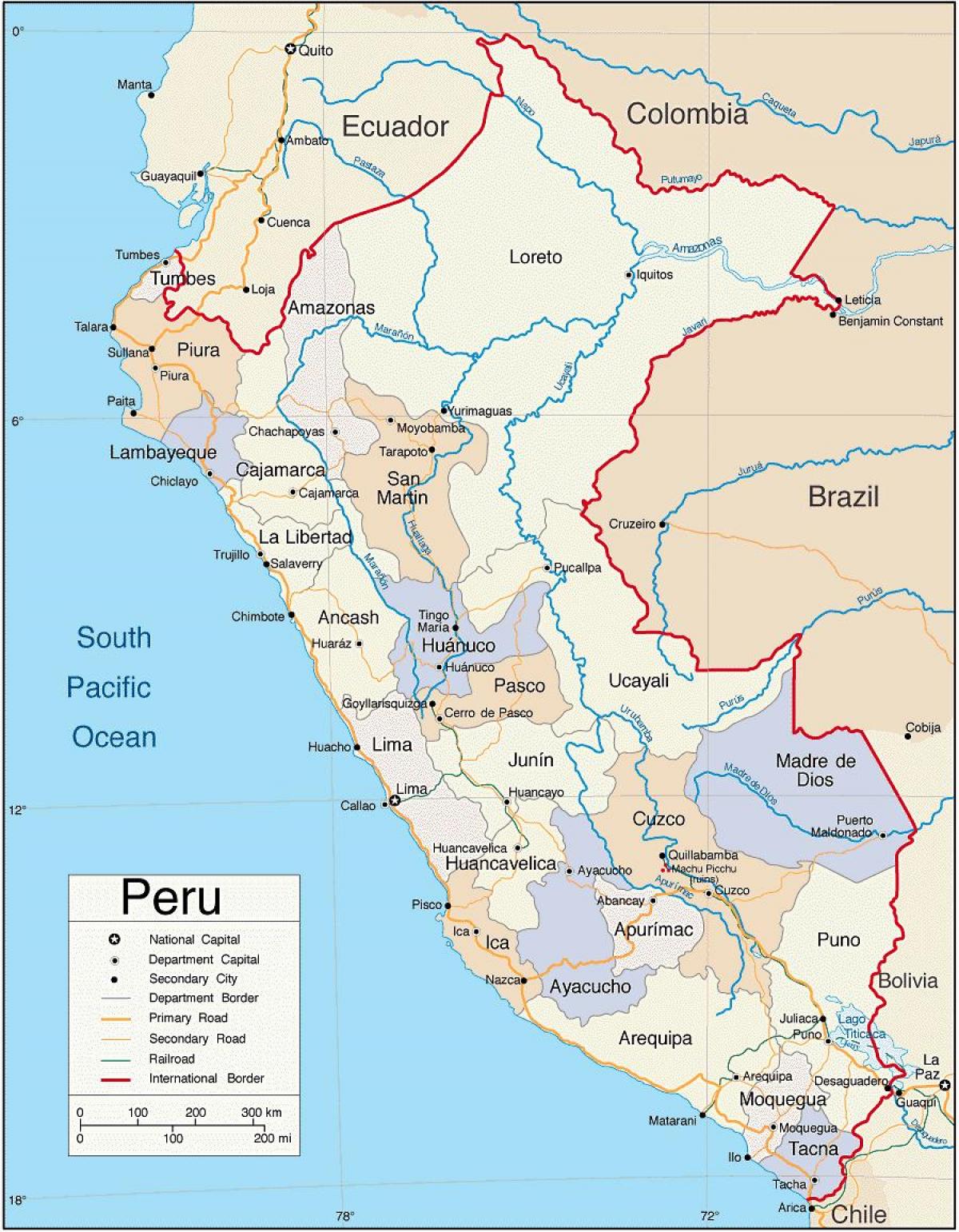 地图的海秘鲁