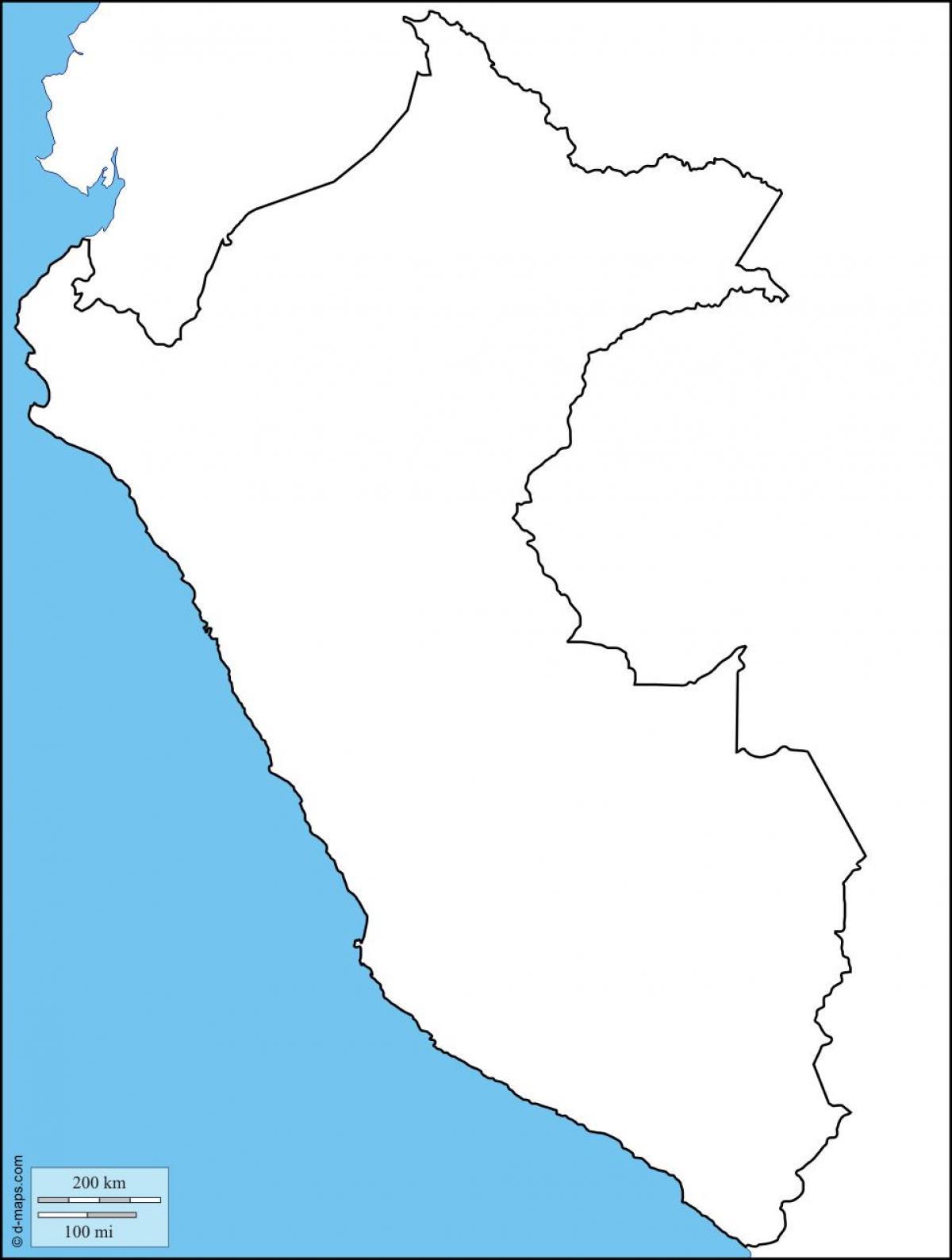 秘鲁空白的地图