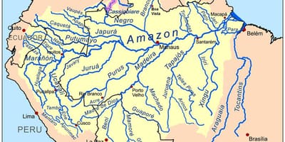 河流在秘鲁的地图
