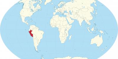 世界上的地图显示秘鲁