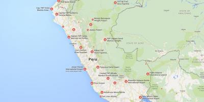 机场在秘鲁的地图